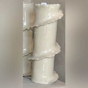 NATHALEE PAOLINELLI Spiral Vase in Clear Crackle